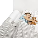 BANBALOO MAX- Barrière de sécurité pour lit d’enfant-Antichutes de bébés/Garde-corps en mousse antidérapant avec housse de protection de matelas imperméable pour lits doubles, pliables, 90-150cm.