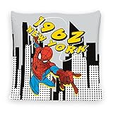 Disney Home Spiderman Coussin décoratif, avec Rembourrage et Fermeture éclair, 40 x 40 cm, avec Rembourrage, Superbe Coussin décoratif pour canapé, Salon et Chambre à Coucher