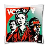 Tokyo Vice TV Series in Pop Art Style Decorative Pillow Coussin Coussin drôle 40 x 40 cm, Coussin de canapé, Cadeau de Coussin (sans Insert d'oreiller)