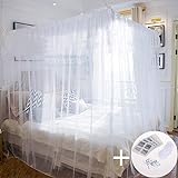 Moustiquaire de lit carrée, Faburo 2,2 m x 2 m x 2 m Grand Format Lits Moustiquaire pour Isoler Efficacement Les Moustiques