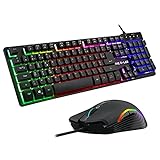The G-LAB Combo KRYPTON - Pack Clavier et Souris Gamer filaire Rétro-éclairage RGB - Clavier Gaming AZERTY USB Anti-Ghosting + Souris Gaming 6 boutons 3200 DPI - Pack Gamer PC PS4/PS5 Xbox One Mac