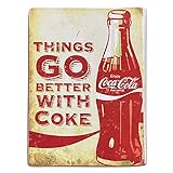 Kustom Art Aimant (aimant) série Coke Coca-Cola Style Vintage pour Réfrigérateur/Garage/Bar Impression sur bois 10 x 6 cm