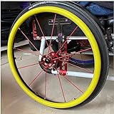 Housses de jante pour fauteuil roulant – Améliore la prise en main et la traction | Housse colorée de 61 cm/55,9 cm pour fauteuil roulant de sport | Améliore la mobilité, facile à installer