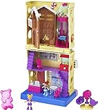Polly Pocket Pollyville​ Confiserie sur 4 niveaux, 2 mini-figurines Polly et Lila, accessoires et autocollants, jouet enfant, édition 2020, GKL57