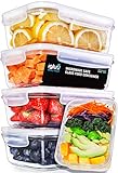 Igluu Meal Prep - [Lot de 5] Boîtes alimentaires en verre pour préparation des repas - Réutilisables, sans BPA - Compatibles Micro-ondes, lave-vaisselle, four et congélateur - Couvercle hermetique