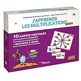 J'apprends les multiplications autrement: 10 cartes mentales pour apprendre facilement les tables de multiplication ! + 120 cartes à jouer pour s'entraîner en s'amusant + 1 livret explicatif