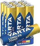 VARTA Longlife Power AAA Micro LR03 Alkaline Battery (10-pack) - Made in Germany - ideal for toys, torches, controllers and other battery-powered devices