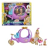 Enchantimals Royals coffret Carrosse Royal avec mini-poupée Peola Poney et figurine animale Petite, 7 accessoires inclus, jouet pour enfant, GYJ16