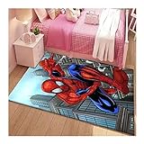 Super-héros Tapis Dessin Animé Spiderman Enfants Garçons Chambre Tapis Nordique Chambre Salon Couverture Enfants Tapis De Jeu (Size : 80 * 120cm)