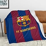 cotobo FC Barcelona Couverture Douce et Moelleuse en Flanelle Polaire pour TV / canapé / Couverture / Couverture de canapé / Couverture / Couverture en Microfibre