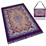 RAMODESTY Tapis de prière haut de gamme avec sac de voyage – Cadeau islamique/musulmane – Violet